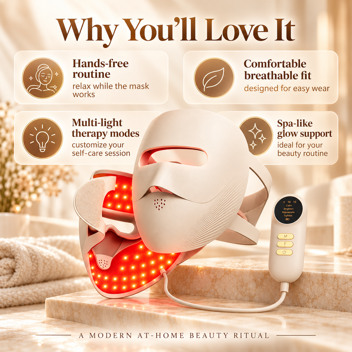 Nelvaria 4-Mode LED Light Therapy Mask